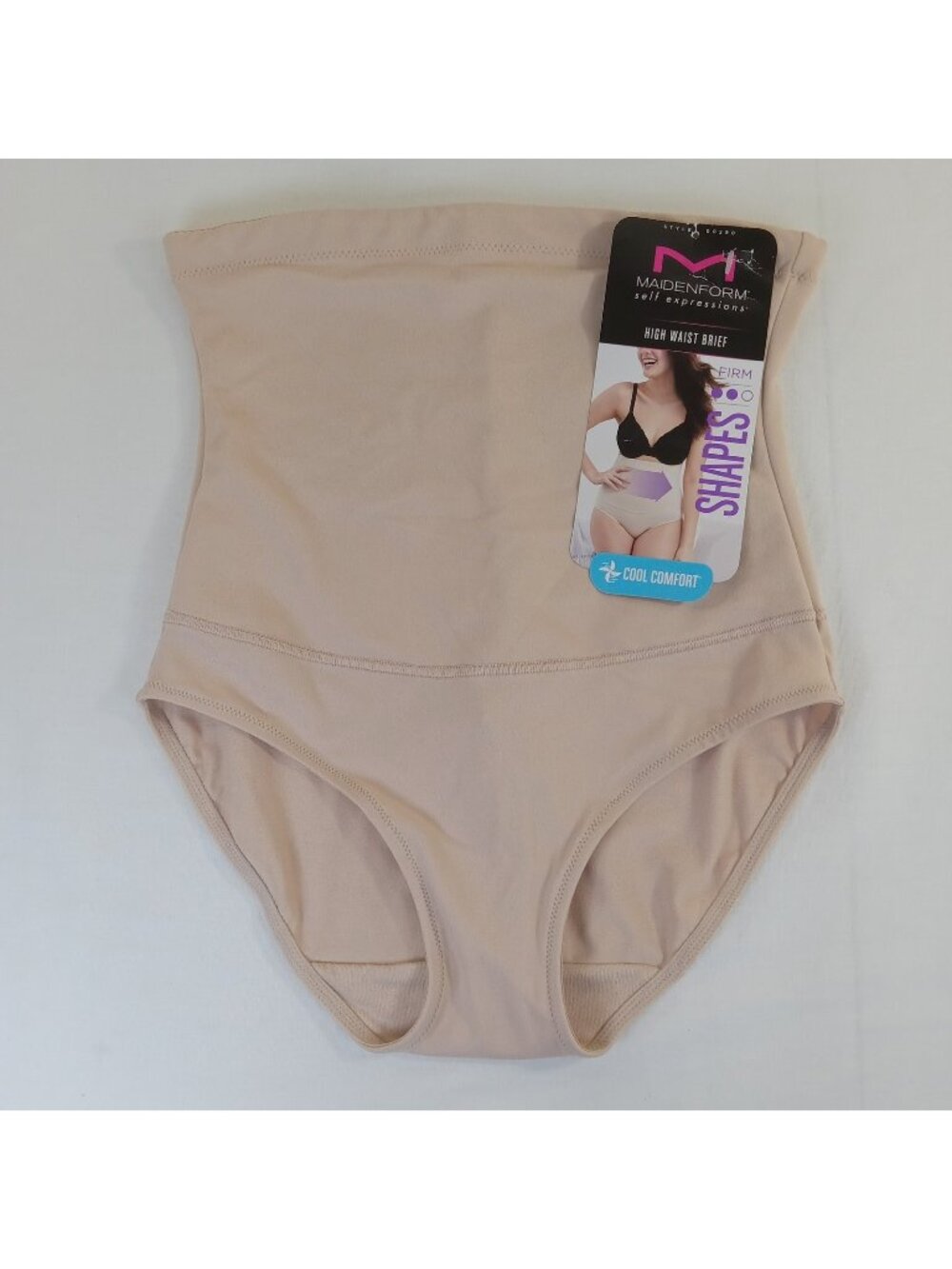 Maidenform Self Expressions High Waist Brief Shapewear Firm S Small Control Nude